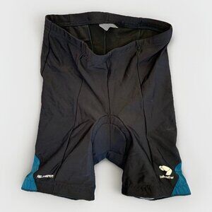 Bellwether Men's Padded Cycling Shorts Size S Black Green Road Bike Bicycle GUC